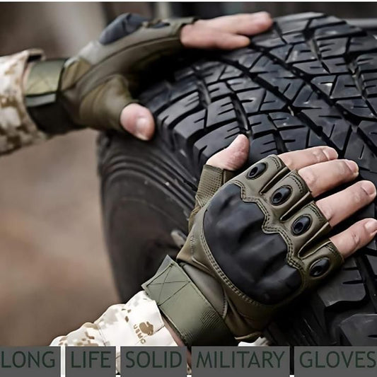 Half-Finger Knuckle Protection Gloves